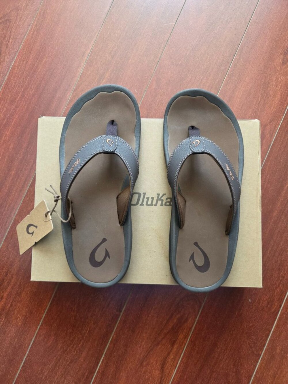Olukai 'Ohana Men's Beach Sandals - Dark Java / Ray